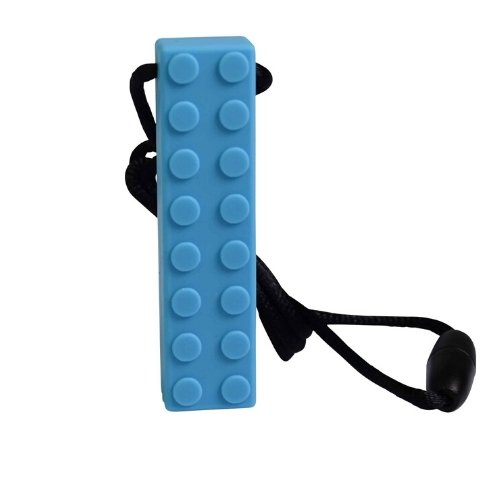 2 Pack CHUIT Bumpy Block Stick, The Bumpy Block Stick Textured Chew Necklace is a cool and unique solution for children who need a sensory outlet when feeling nervous or fidgety. A wearable sensory chew which can be worn under clothing so its hand whenever the child needs access to a calming sensory solution and it acts as a oral motor tool and also a great hand fidget. The bumpy block chew provides a unique chew toy for classrooms,homes and out and about and is discreet and provides a safer alternative tha