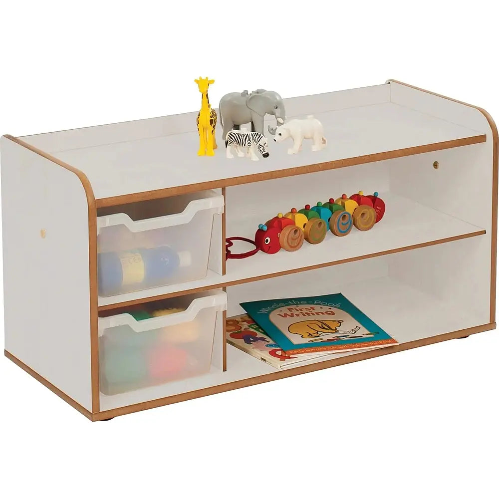 2 Tray Unit with Shelves & Clear Trays-2 Tray Unit with Shelves & Clear Trays