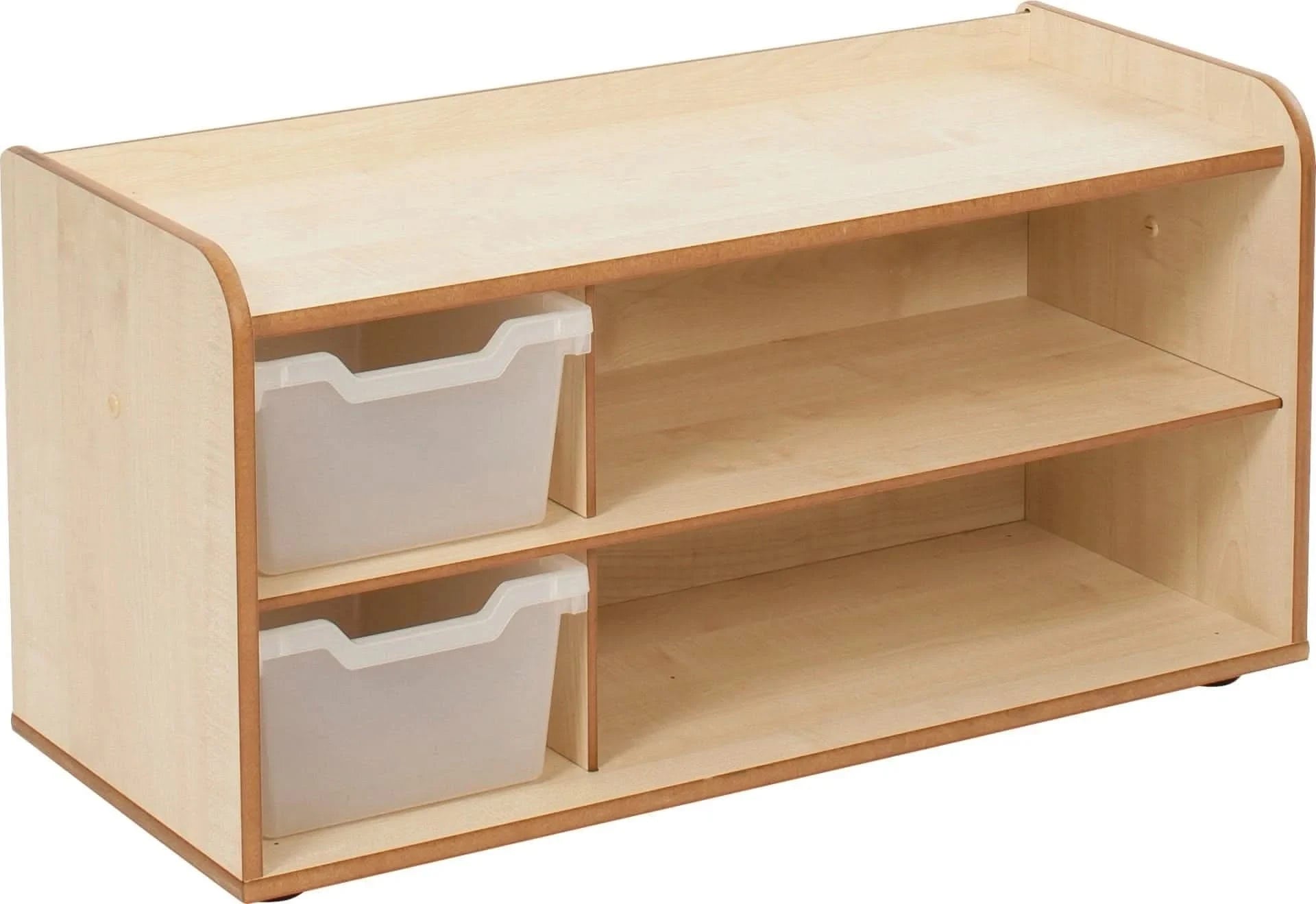 2 Tray Unit with Shelves & Clear Trays-2 Tray Unit with Shelves & Clear Trays