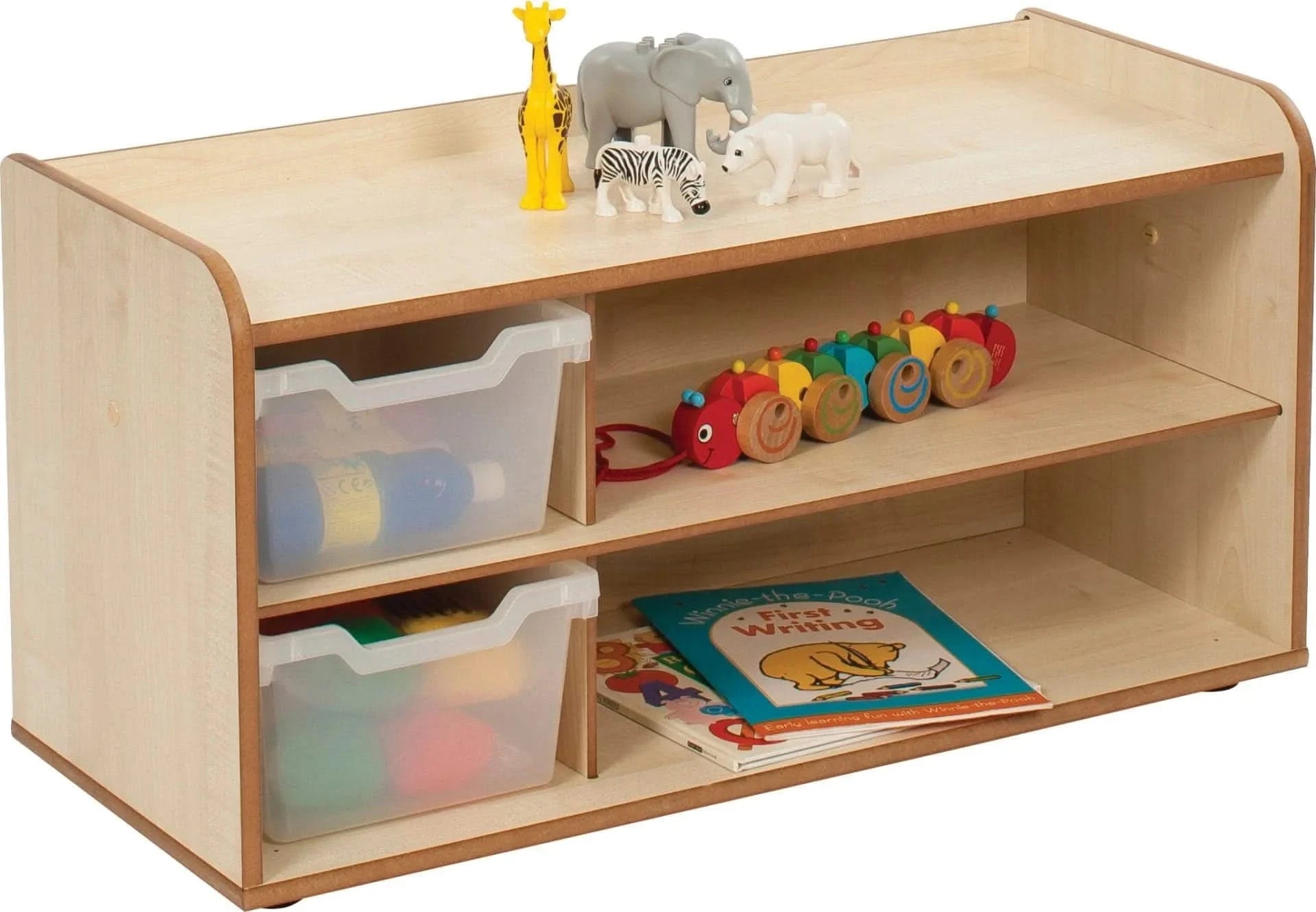 2 Tray Unit with Shelves & Clear Trays-2 Tray Unit with Shelves & Clear Trays