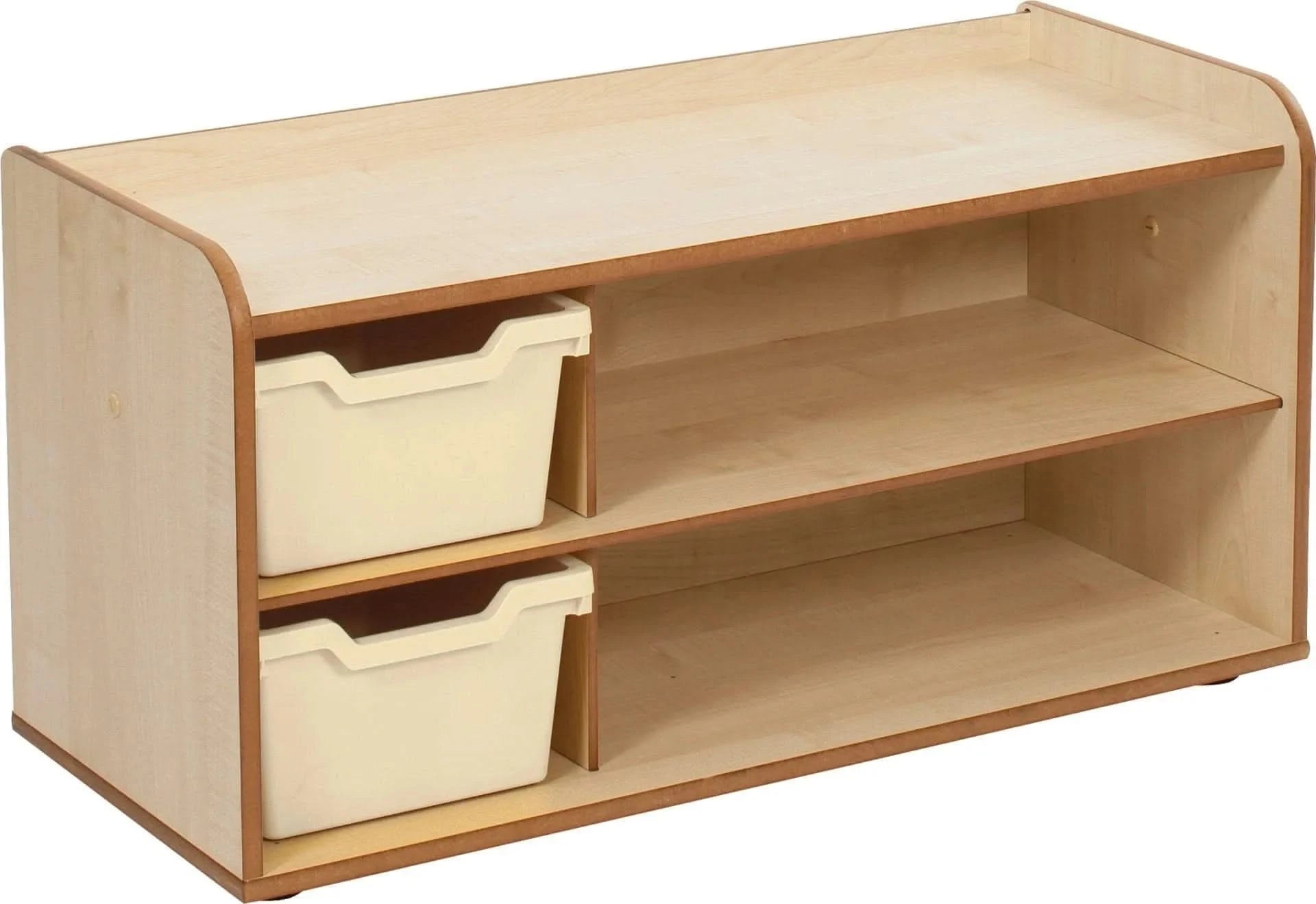 2 Tray Unit with Shelves & Magnolia Trays-2 Tray Unit with Shelves & Magnolia Trays