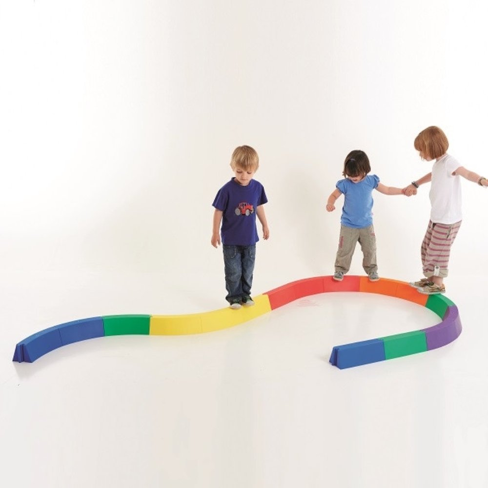 28 Piece Balancing Path, Allow children to gain confidence and a sense of achievement whilst improving their balance and coordination with this Balancing Path - Pk28 The Balancing Path - Pk28 is made of high density plastic with a non slip surface, this balancing path is fantastic for obstacle courses, group games and is a fun way to work on balance and gross motor development. This Balancing Path Pk28 consists of 28 detachable pieces in 6 colours which can be slotted together to form a variety of walking p