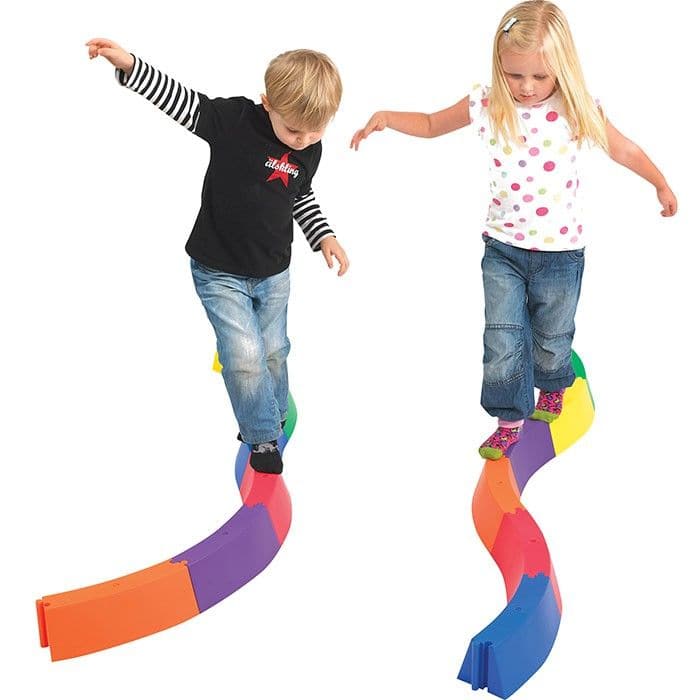 28 Piece Balancing Path, Allow children to gain confidence and a sense of achievement whilst improving their balance and coordination with this Balancing Path - Pk28 The Balancing Path - Pk28 is made of high density plastic with a non slip surface, this balancing path is fantastic for obstacle courses, group games and is a fun way to work on balance and gross motor development. This Balancing Path Pk28 consists of 28 detachable pieces in 6 colours which can be slotted together to form a variety of walking p