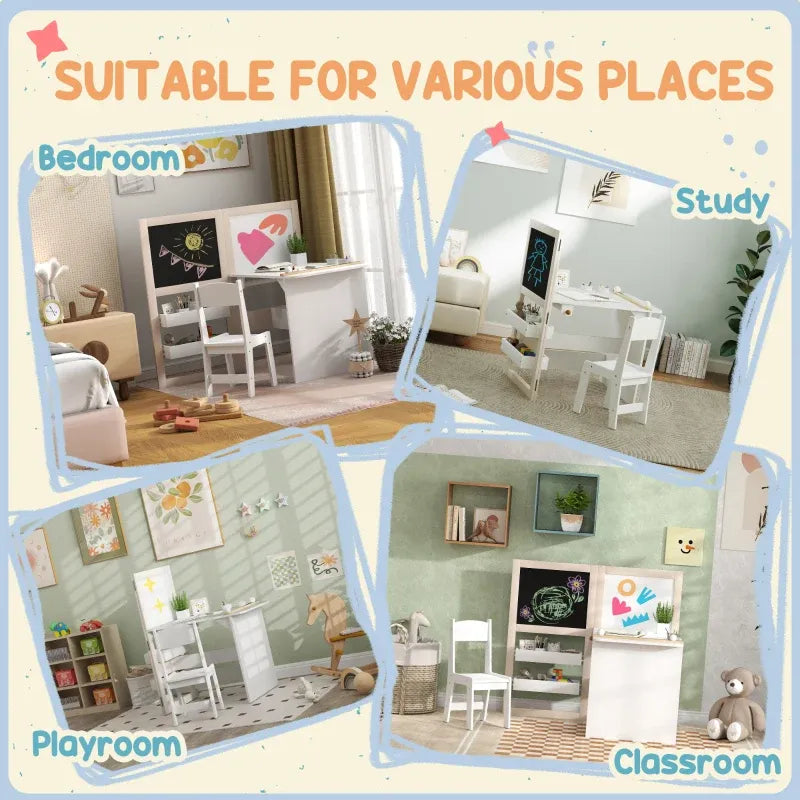 3 in 1 Kids Table and Chair Set-3 in 1 Kids Table and Chair Set