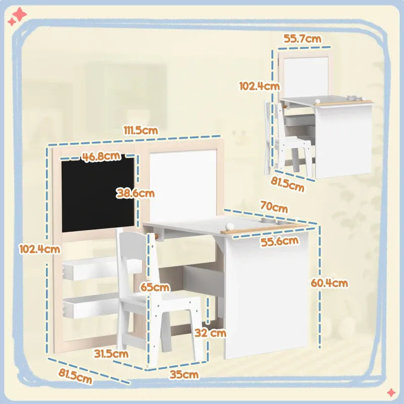 3 in 1 Kids Table and Chair Set-3 in 1 Kids Table and Chair Set