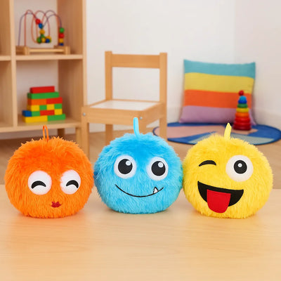 3 Pack Fuzzy Face Giant Balls