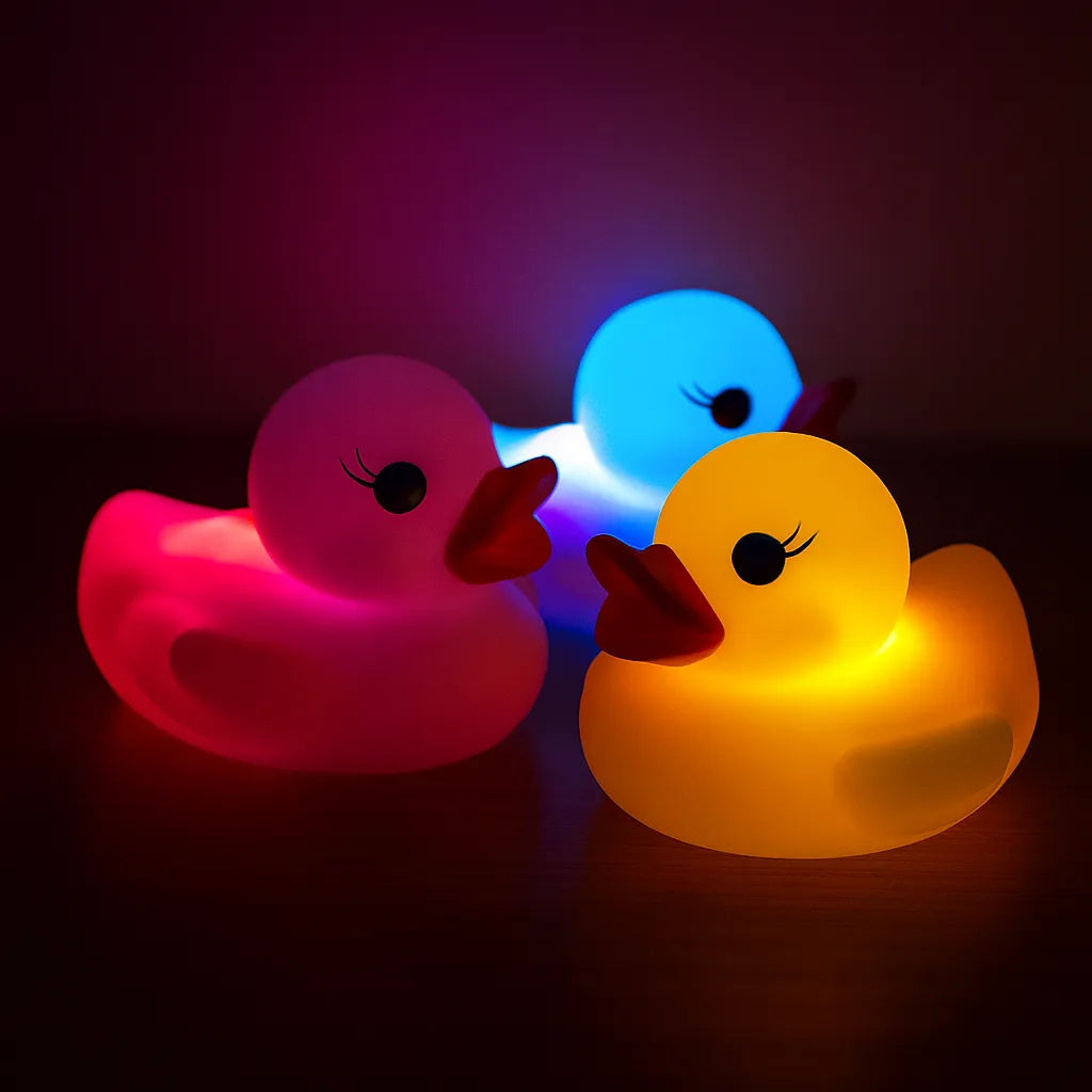 3 Pack Light Up Bath Duck Set-3 Pack Light Up Bath Duck Set
