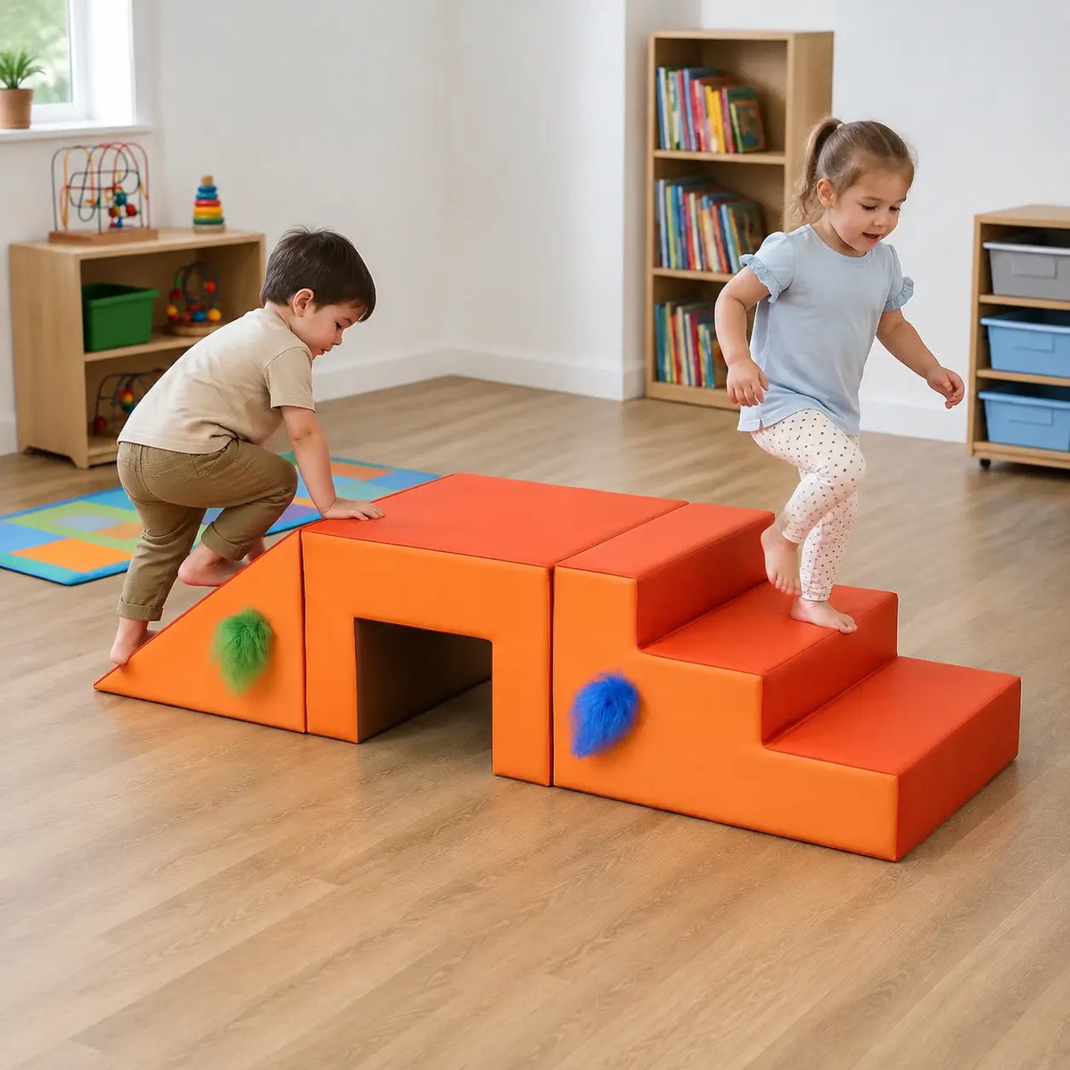 3 Piece Soft Play Steps, Tunnel and Slide lifestyle image 4