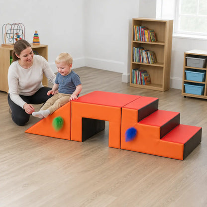 3 Piece Soft Play Steps, Tunnel and Slide lifestyle image 7