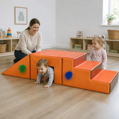 3 Piece Soft Play Steps, Tunnel and Slide lifestyle image 1