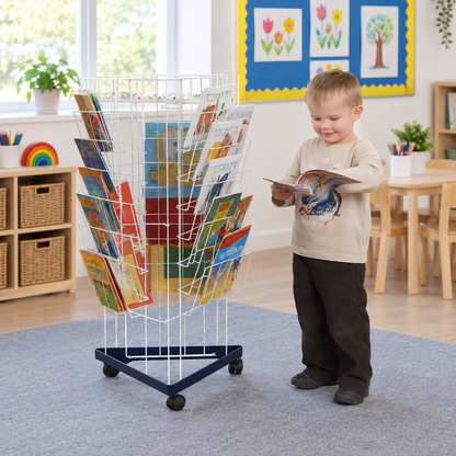 3 Sided Mini Bookrack in a bright classroom setting – view 4