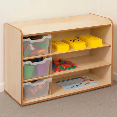 3 Tray Unit with Shelves and Clear Trays-3 Tray Unit with Shelves and Clear Trays