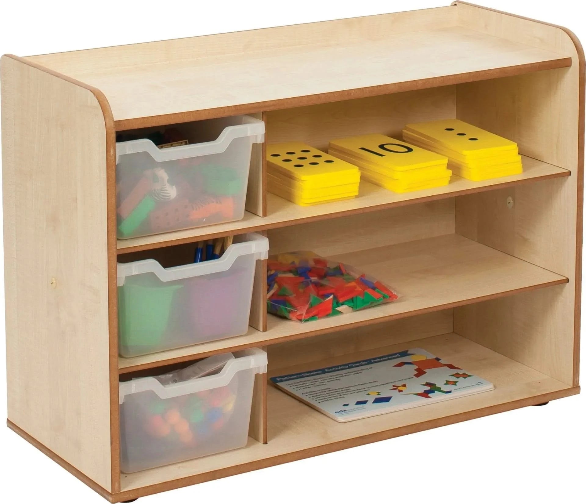 3 Tray Unit with Shelves and Clear Trays-3 Tray Unit with Shelves and Clear Trays