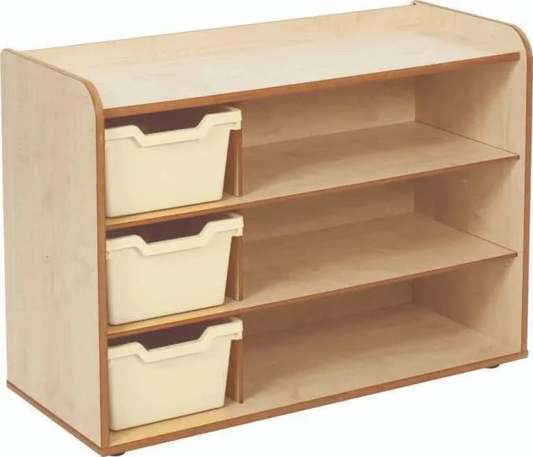 3 Tray Unit with Shelves and Magnolia Trays-3 Tray Unit with Shelves and Magnolia Trays