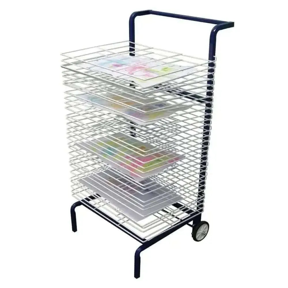 30 Shelf Mobile Art Drying Rack-30 Shelf Mobile Art Drying Rack