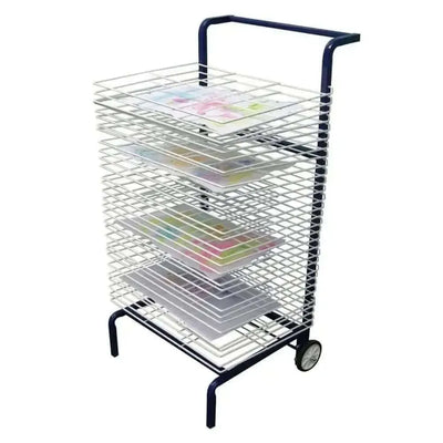 30 Shelf Mobile Art Drying Rack-30 Shelf Mobile Art Drying Rack