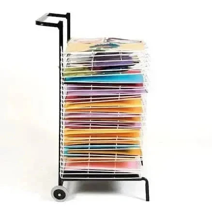 30 Shelf Mobile Art Drying Rack-30 Shelf Mobile Art Drying Rack