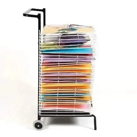 30 Shelf Mobile Art Drying Rack-30 Shelf Mobile Art Drying Rack