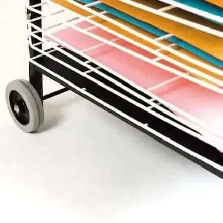 30 Shelf Mobile Art Drying Rack-30 Shelf Mobile Art Drying Rack