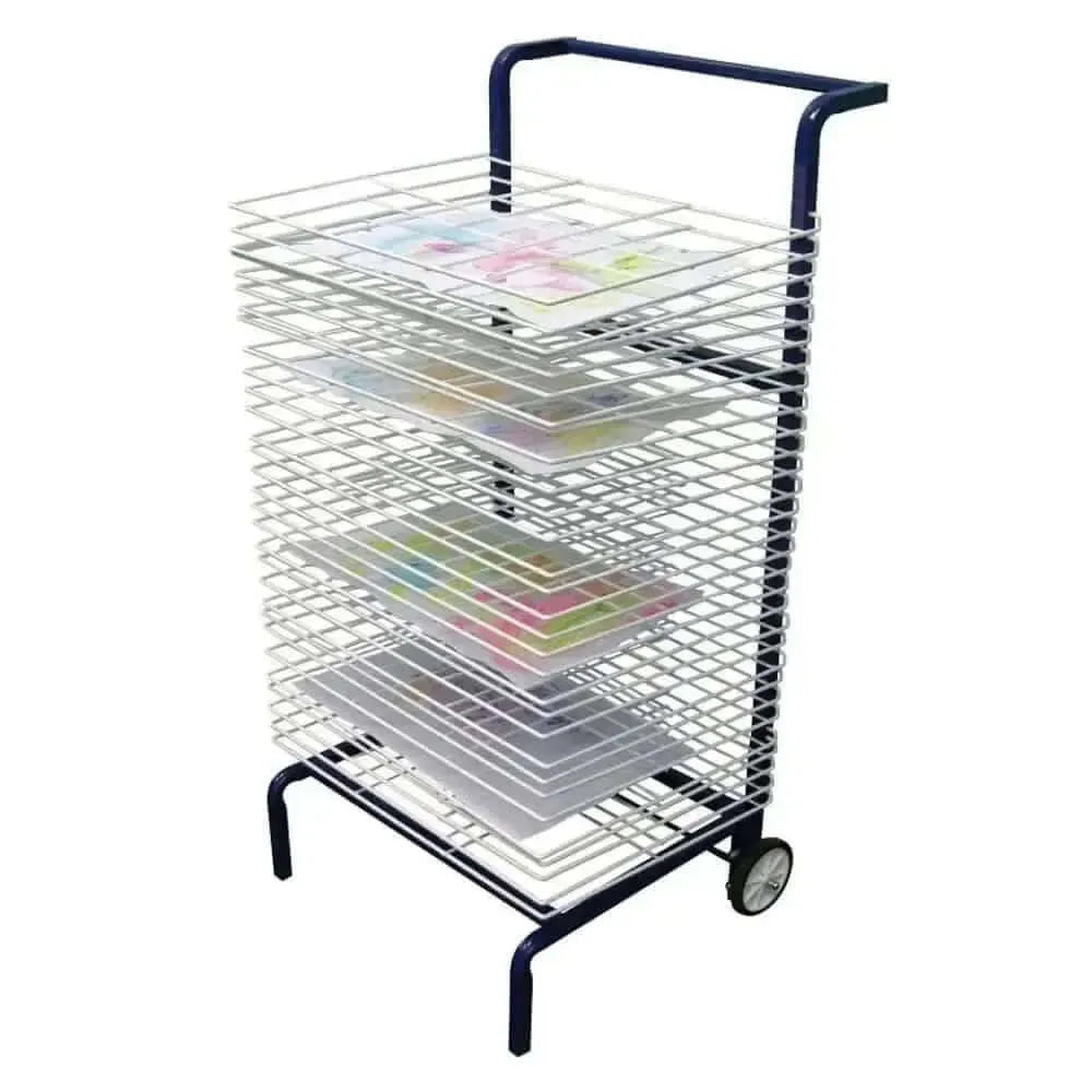 30 Shelf Mobile Art Drying Rack-30 Shelf Mobile Art Drying Rack