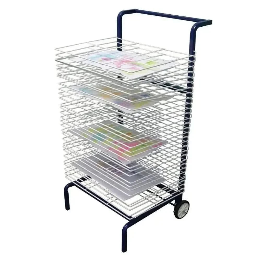 30 Shelf Mobile Art Drying Rack-30 Shelf Mobile Art Drying Rack