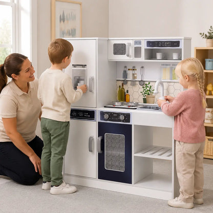 Kids' Play Kitchen with Running Water, Lights and Sounds lifestyle play scene 1