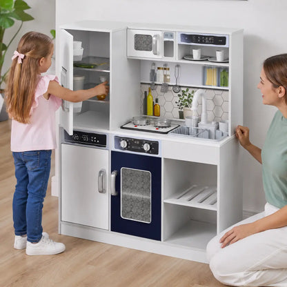 Kids' Play Kitchen with Running Water, Lights and Sounds lifestyle play scene 2