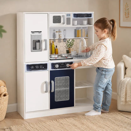 Kids' Play Kitchen with Running Water, Lights and Sounds lifestyle play scene 3