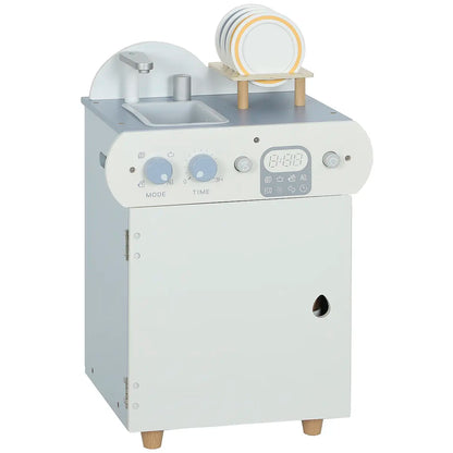 Wooden Dishwasher and Sink Pretend Play Set lifestyle play scene 5