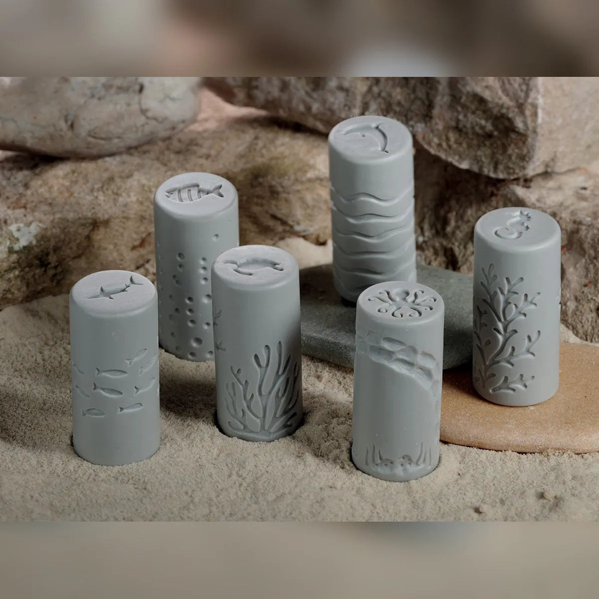 36 Dough Stamper Rollers Ocean Life set