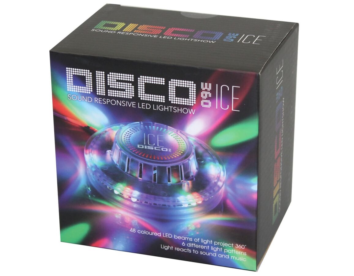 360 Disco Ice Light, Transform your party space into a dazzling display with the Disco Ice Light! Equipped with 48 vibrant LEDs in red, green, and blue, this compact light device offers a 360-degree explosion of color. Whether it's a birthday, a dance party, or a simple get-together, the Disco Ice Light provides the perfect atmosphere. 360 Disco Ice Light Features: Sound Responsive: Dance the night away as the LED lights move to the rhythm of your music. 360° Light Projection: Casts vibrant beams of red, gr