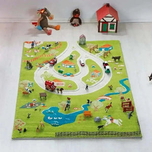 3D Farm Play Rug-3D Farm Play Rug