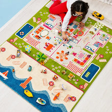 3D Twin Houses Play Rug-3D Twin Houses Play Rug