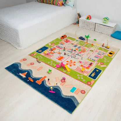 3D Twin Houses Play Rug-3D Twin Houses Play Rug