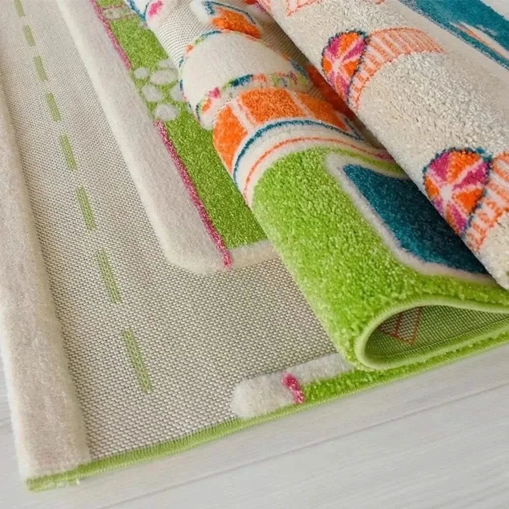 3D Twin Houses Play Rug-3D Twin Houses Play Rug
