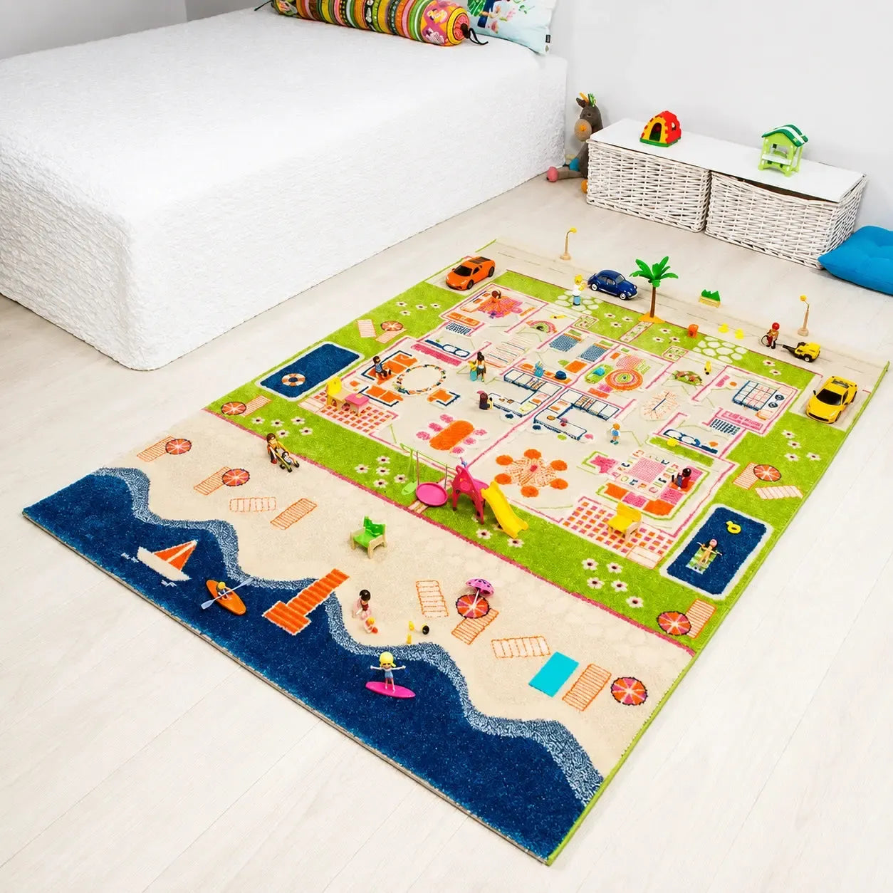 3D Twin Houses Play Rug-3D Twin Houses Play Rug