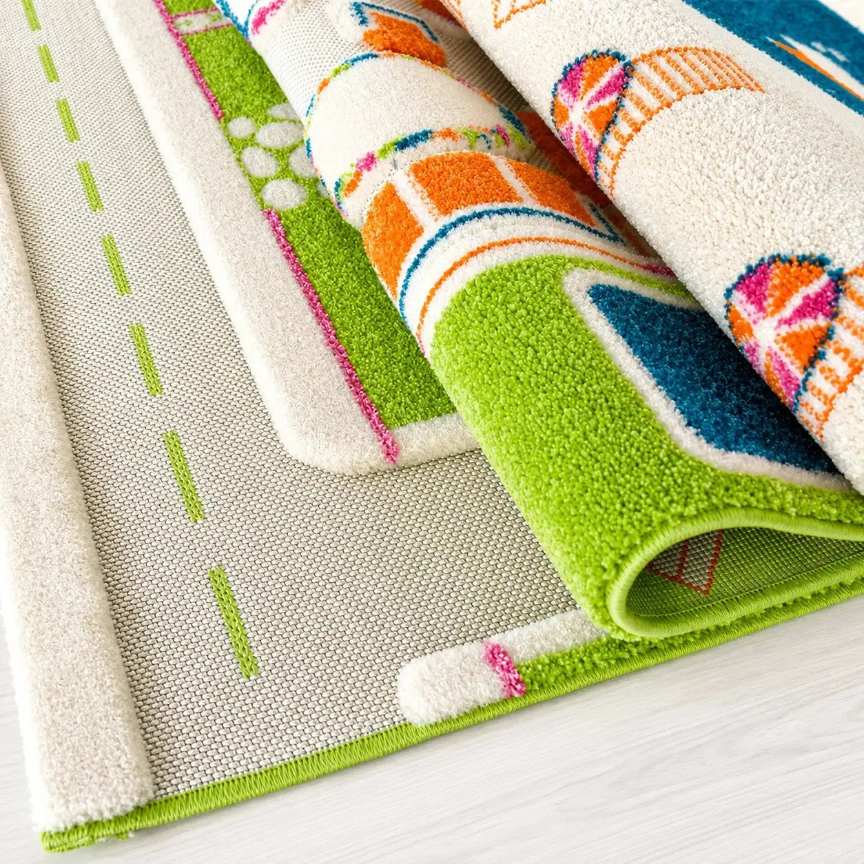 3D Twin Houses Play Rug-3D Twin Houses Play Rug
