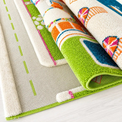 3D Twin Houses Play Rug-3D Twin Houses Play Rug