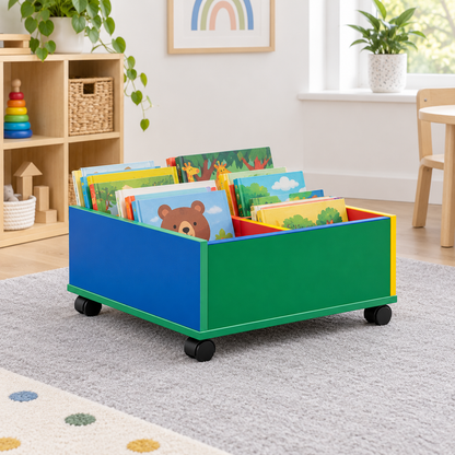 4 Bay Monarch Kinderbox Colourful Storage Unit in an early years classroom – view 8