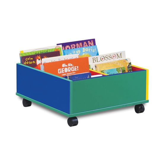 4 Bay Monarch Kinderbox Colourful Storage Unit, This colourful kinderbox with 4 bays is guaranteed to brighten up any classroom, playroom or bedroom ! Designed for the younger user it is robust and fun to ensure years of practical storage use. Delivered fully assembled 4 bay kinderbox Coloured panels are supplied as shown Fully mobile on castors Made in Britain Overall dimensions: Height (including castors) 393mm Width 600mm Depth 584mm Prices include delivery to UK Mainland (ground floor) and our drivers w