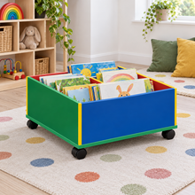 4 Bay Monarch Kinderbox Colourful Storage Unit in an early years classroom – view 1