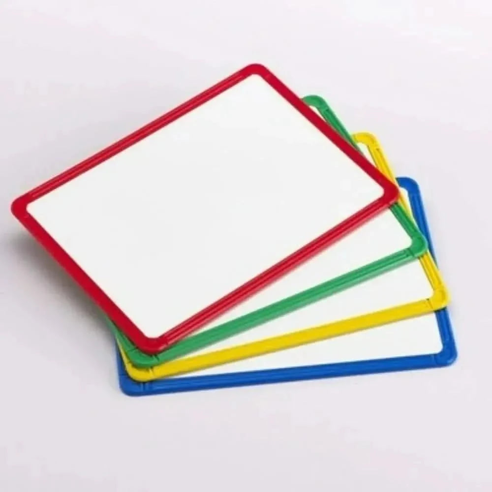 4 Pack Magnetic Plastic Framed Whiteboards-4 Pack Magnetic Plastic Framed Whiteboards