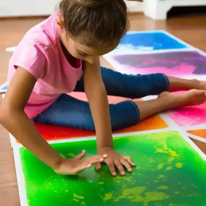 4 Pack Mixed Colours Sensory Liquid Tiles-4 Pack Mixed Colours Sensory Liquid Tiles