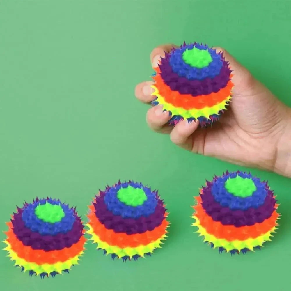 4 Pack of Rainbow UV Spine Balls-4 Pack of Rainbow UV Spine Balls