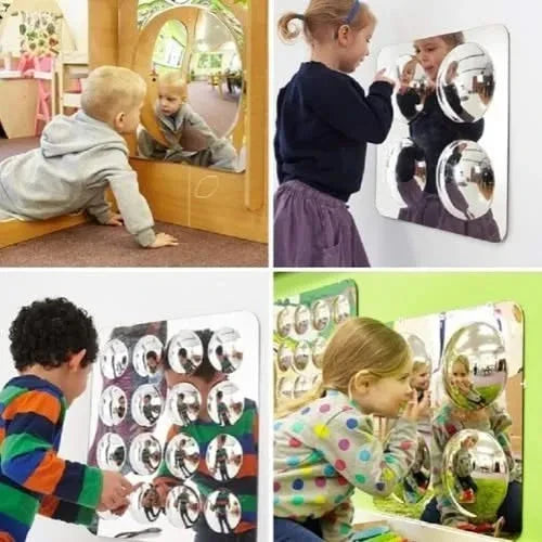 4 Pack TickiT Large Acrylic Mirror Panels Set-4 Pack TickiT Large Acrylic Mirror Panels Set
