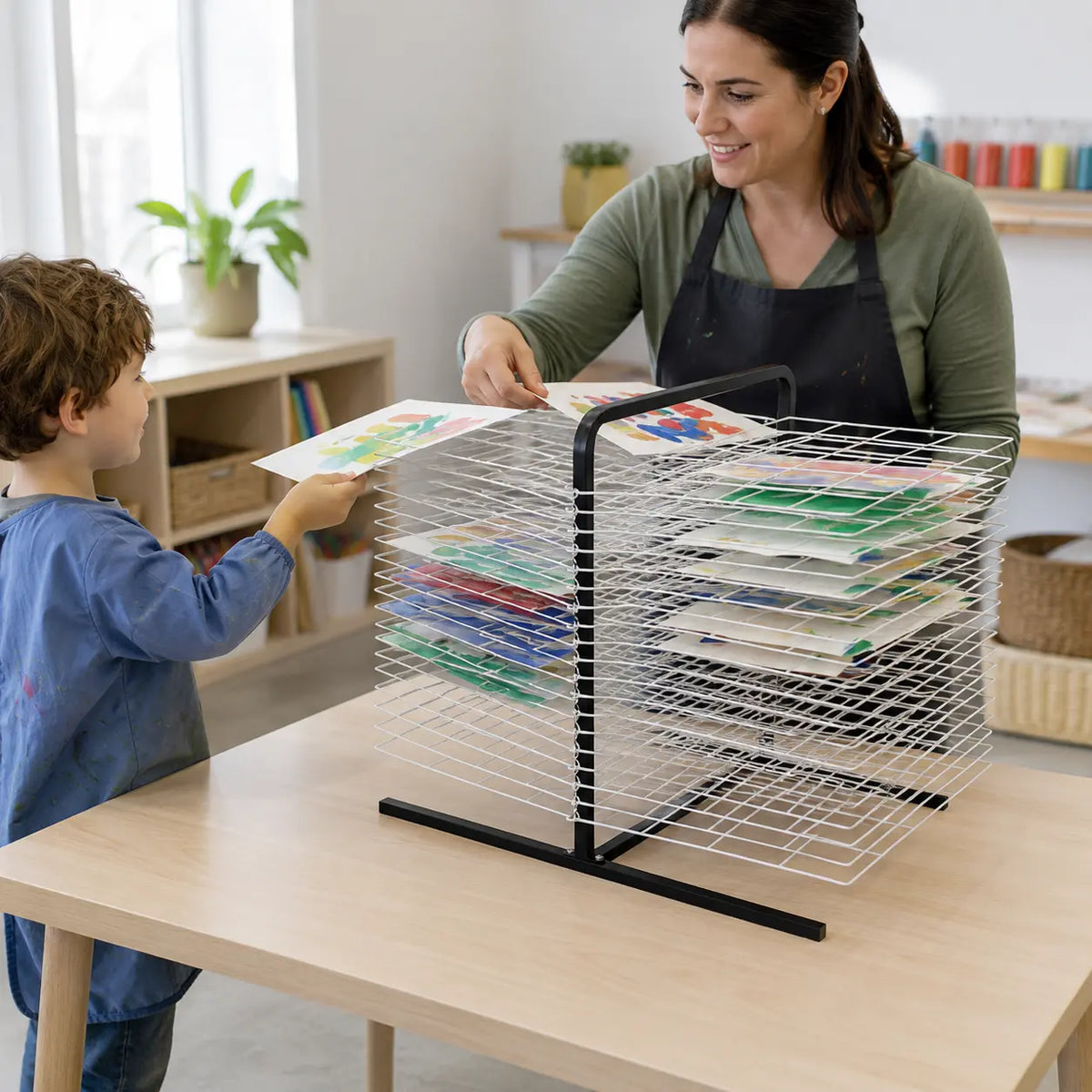 40 Shelf Table Top Dryer in a naturally lit early years nursery lifestyle setting 5