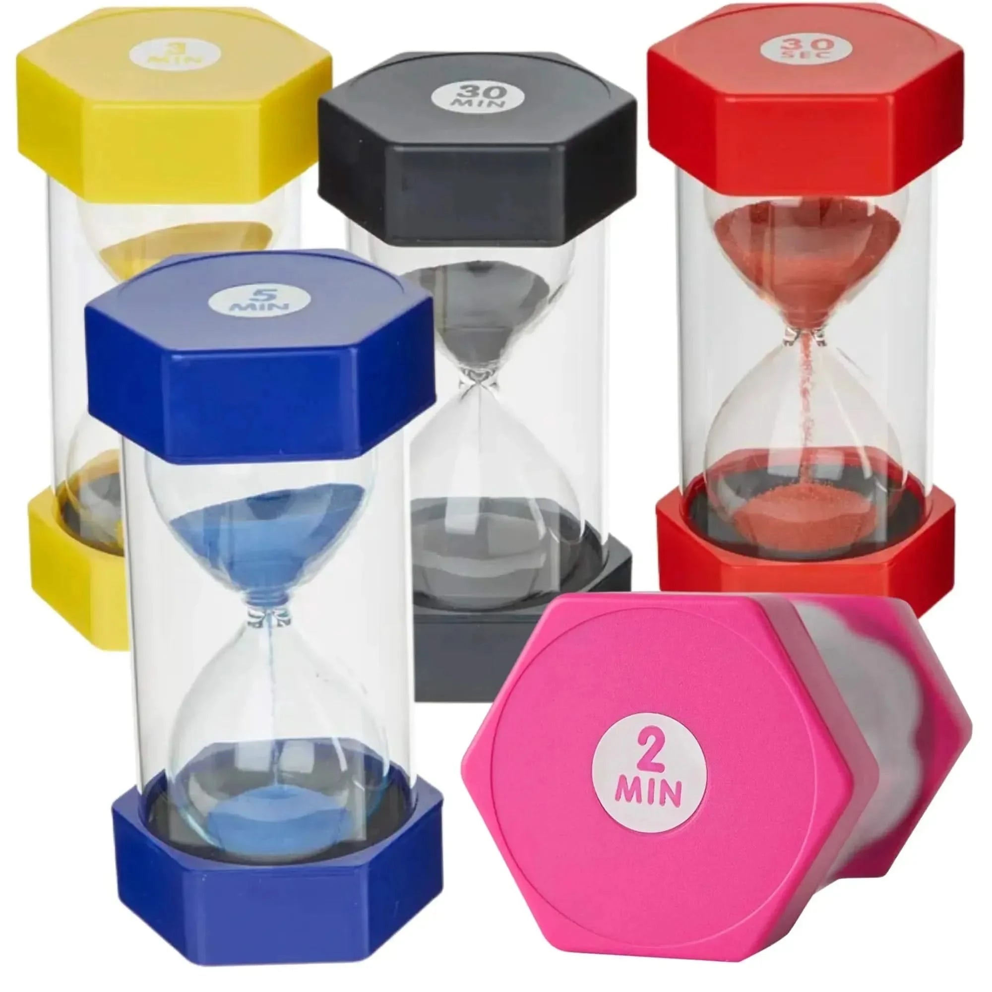 5 Pack Special Needs Sand Timer Kit-5 Pack Special Needs Sand Timer Kit