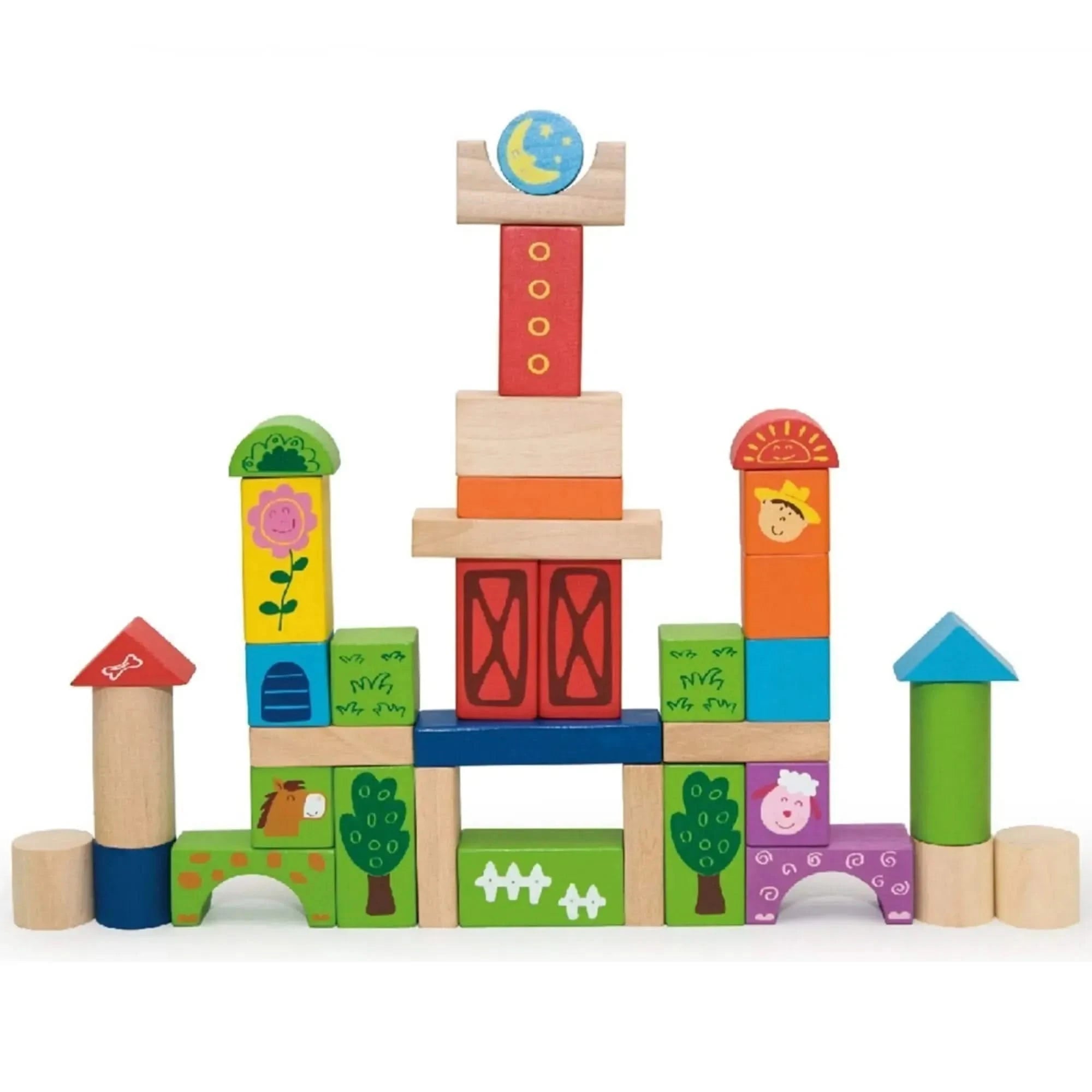 50 Piece Building Blocks Farm Set-50 Piece Building Blocks Farm Set