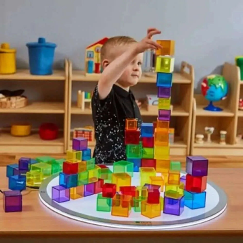 54 Pack Translucent Cube Set.Light panel resources,sensory light panel ...