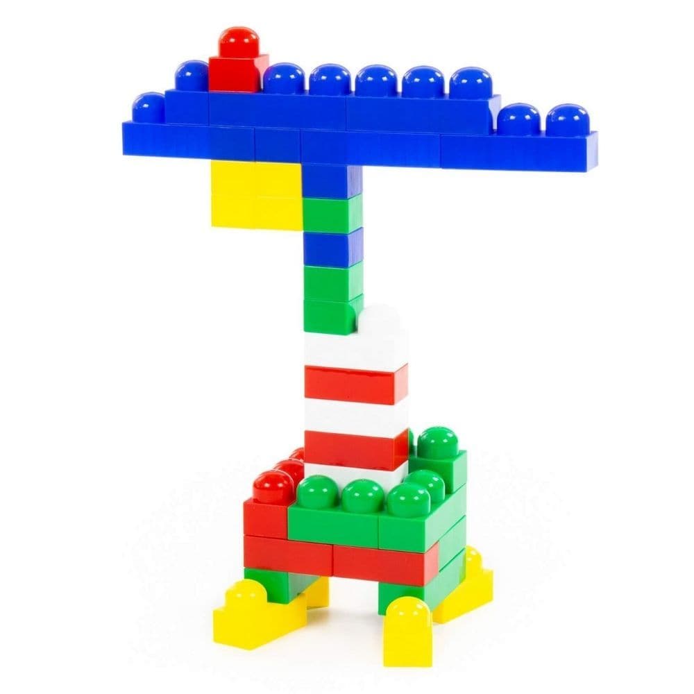 54 Piece Junior Construction Set, The Junior Construction Set Blocks is the perfect toy for young builders and budding architects. Designed for beginners, these blocks are easy to grip and put together, ensuring a frustration-free playtime.With its vibrant and eye-catching colors, this set of 54 Mega Block pieces will captivate children's imaginations. The blocks come in various shapes and sizes, providing endless possibilities for creating inventive structures. From tall towers to unique shapes, the only l